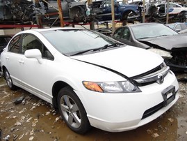 2008 Honda Civic EX-L White Sedan 1.8L Vtec AT #A24874